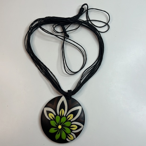 Wood Earrings Necklace Hair Comb Set - Picture 11 of 16